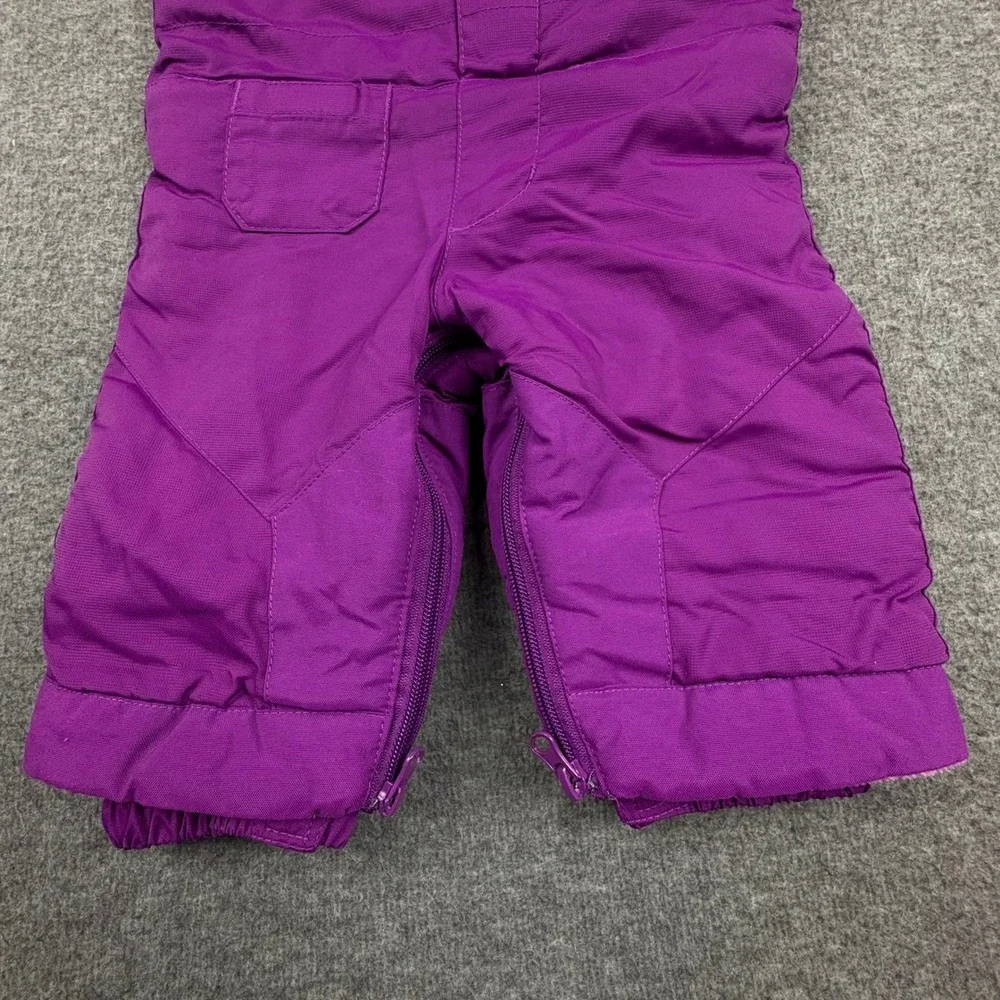 The Children's Place Purple Fleece Lined Snow Bib Overalls‎ 6-9 Mo. Cold Gear